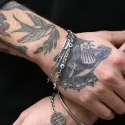 Bracelet maille rectangle 19 cm - Acier inoxydable x1