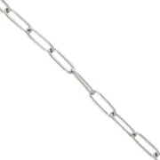 Sautoir de 60 cm maille rectangle 4 mm - Acier inoxydable 304 x 1