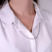 Sautoir de 60 cm maille Rombo 5.8 mm - Acier inoxydable x 1