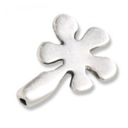 Embout fleur pour cordon 1 mm Placage Argent fin vieilli x1