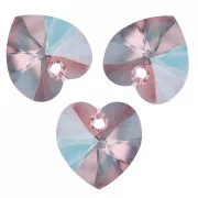 Pendentif coeur en cristal PureCrystal 6228 14,4x14mm - Light Rose Shimmer x1