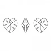 Pendentif coeur en cristal PureCrystal 6228 14,4x14mm - Light Rose Shimmer x1