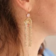 Cabochon PureCrystal 1088 8 mm - Light Rose Shimmer x1