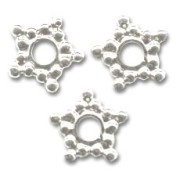 Intercalaires métal 10 mm argenté  x10