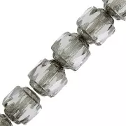 Facettes Antiques  6 mm Crystal Vieil Argent x20
