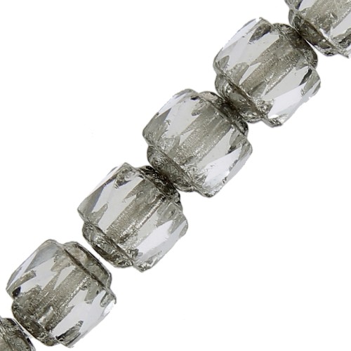 Facettes Antiques  6 mm Crystal Vieil Argent x20