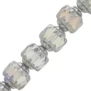 Facettes Antiques  6 mm Crystal AB Argent x20