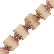 Facettes Antiques  6 mm Beige Dark Bronze x20