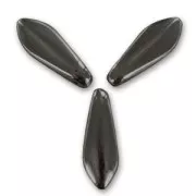 Dagues en verre 5x16 mm Jet Hematite x50