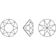 Cabochon PureCrystal 1088 8 mm Crystal Silver Night x1