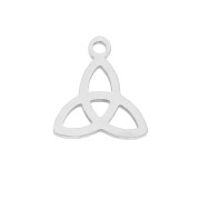 Breloque noeud Trinité - symbole celte - 13x11.5 mm en Acier inoxydable x1