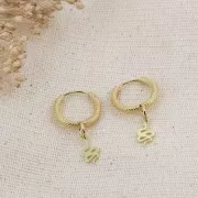 Mini breloque clé 12x4 mm en Argent 925 Doré x1