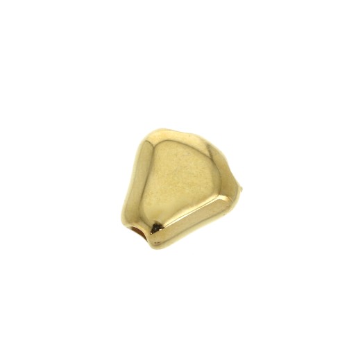 Poussoir slider avec deux trous 13x12 mm pour cordon 2.5 mm - Doré à l'or fin x1