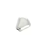 Poussoir slider avec deux trous 13x12 mm pour cordon 2.5 mm - Placage Argent fin vieilli x1