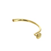Intercalaire demi-bracelet 80 mm pour cordon 3 mm - Doré à l'or fin x1|raw }}