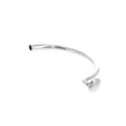 Intercalaire demi-bracelet 80 mm pour cordon 3 mm - Placage Argent fin vieilli x1