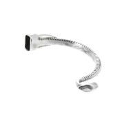 Intercalaire demi-bracelet travaillé 95 mm pour cordon - Placage Argent fin vieilli x1