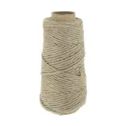 Bobine de fil de lin 12 brins 3 mm - Naturel x200gr