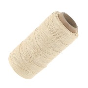 Fil de lin ciré pour bijoux micro macramé 0.7 mm couleur Crème n°16 x100g|raw }}