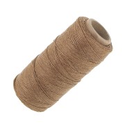 Fil de lin ciré pour bijoux micro macramé 0.7 mm couleur Marron clair n°5 x100g