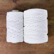 Bobine de cordon en coton pour macramé 2 mm - Ecru x100m