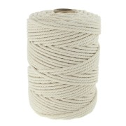 Bobine de cordon en coton pour macramé 3 mm - Ecru x100m|raw }}