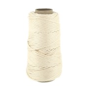 Bobine de cordon en coton pour macramé Cotton Suprême 3XL peigné - Naturel x75m