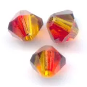 Toupies en cristal PureCrystal 4 mm Fireopal Satin x50