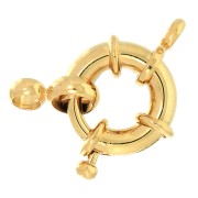 Fermoir Bouée pour bracelet ou collier 13 mm - Doré à l'or fin x1