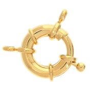 Fermoir Bouée pour bracelet ou collier 19 mm - Doré à l'or fin x1