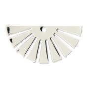 Pendentif éventail - demi soleil 12x25 mm - Argenté x1