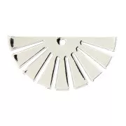 Pendentif éventail - demi soleil 12x25 mm - Argenté x1