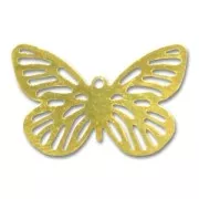 Breloques papillon 15x24 mm doré x10