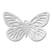 Breloques papillon 15x24 mm argenté x10|raw }}