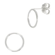 Boucles d'oreilles cercle évidé 10 mm en Argent 925 x2|raw }}