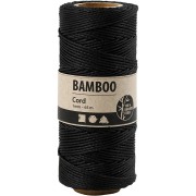Bobine de 65 mètres de fil de bambou 1 mm - Noir