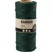 Bobine de 65 mètres de fil de bambou 1 mm - Vert sapin