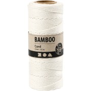 Bobine de 65 mètres de fil de bambou 1 mm - Blanc