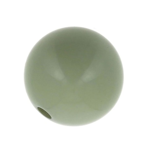Perle en résine opaque 8 mm - Vert de gris x1