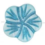 Fleurs Nacre 15 mm Turquoise x4