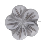 Fleurs Nacre 15 mm Gris x4|raw }}