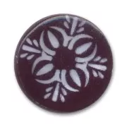 Perles plates rondes en nacre 20 mm Noir x4