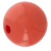Perle en résine opaque 10 mm - Rouge corail x1|raw }}
