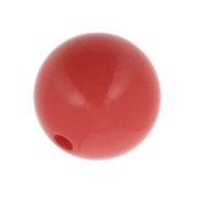 Perle en résine opaque 14 mm - Rouge corail x1