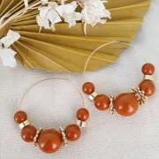 Perle en résine opaque 14 mm - Bleu lapis x1