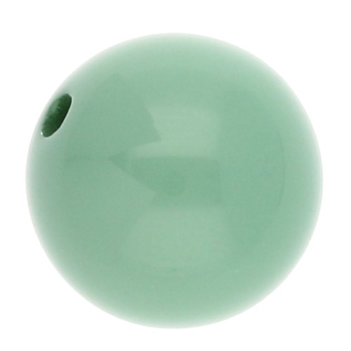 Perle en résine opaque 14 mm - Vert x1
