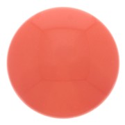 Cabochon rond en résine opaque 12 mm - Rouge corail x1