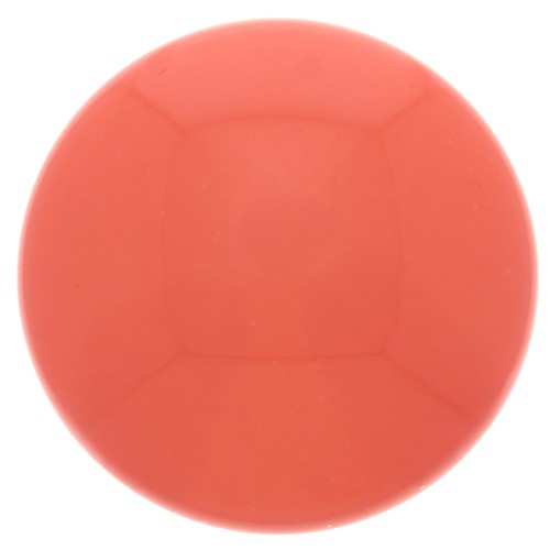 Cabochon rond en résine opaque 14 mm - Rouge corail x1