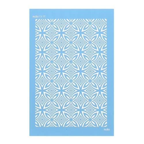 Silk Screen Moiko pour Pâte polymère 74x105 mm - Motif Petit kaléidoscope 13.17