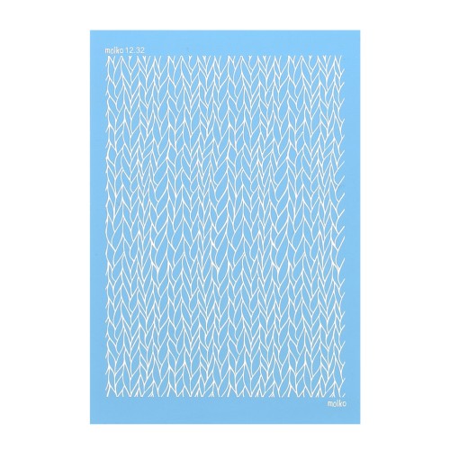 Silk Screen Moiko pour Pâte polymère 74x105 mm - Motif Tressage 12.32